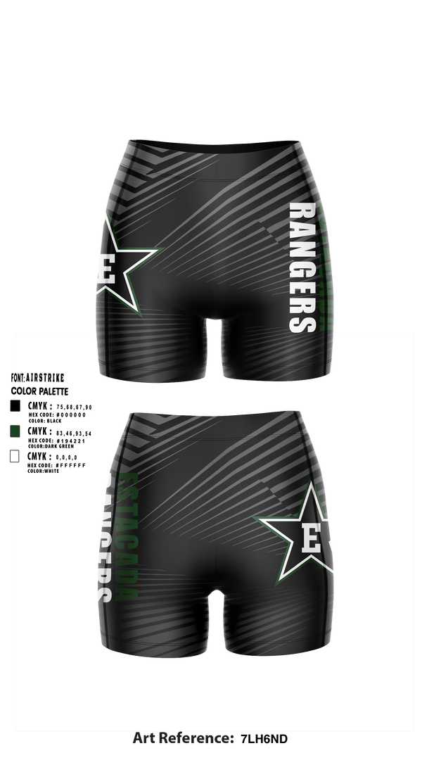 Estacada High School Wrestling Women's Compression Shorts - 1