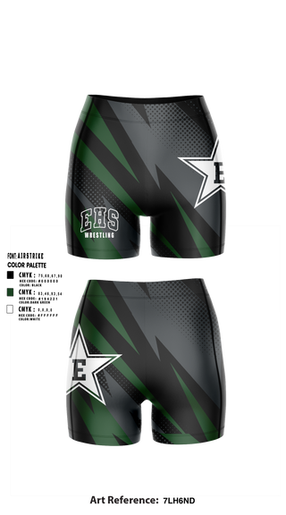 Estacada High School Wrestling Women's Compression Shorts - 2