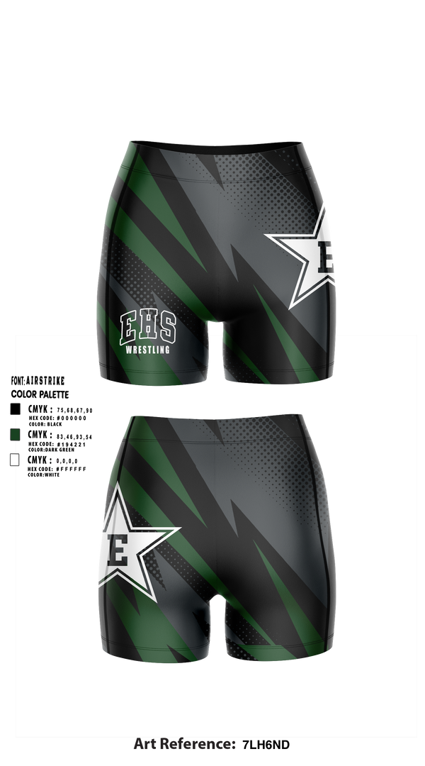 Estacada High School Wrestling Women's Compression Shorts - 2