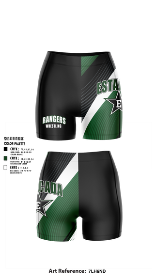 Estacada High School Wrestling Women's Compression Shorts - 3