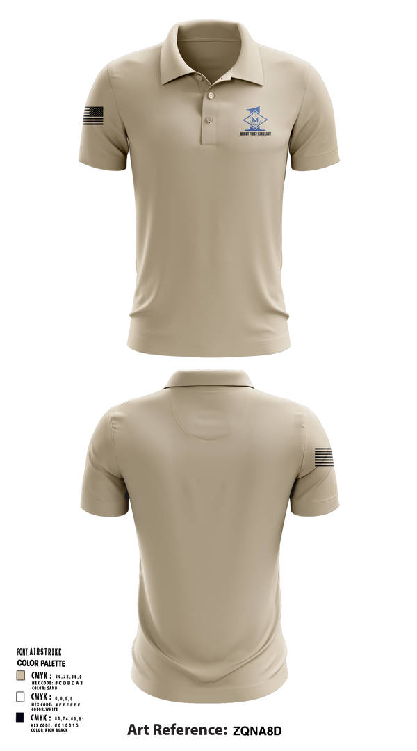 Minot First Sergeants Short Sleeve Performance Polo - 11