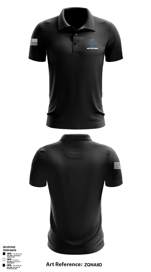 Minot First Sergeants Short Sleeve Performance Polo - 5