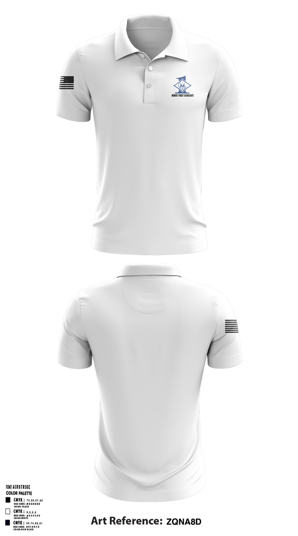 Minot First Sergeants Short Sleeve Performance Polo - 6
