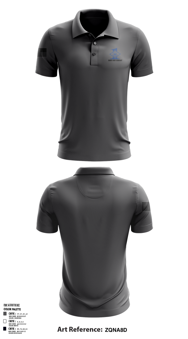 Minot First Sergeants Short Sleeve Performance Polo - 7