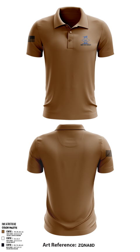 Minot First Sergeants Short Sleeve Performance Polo - 8