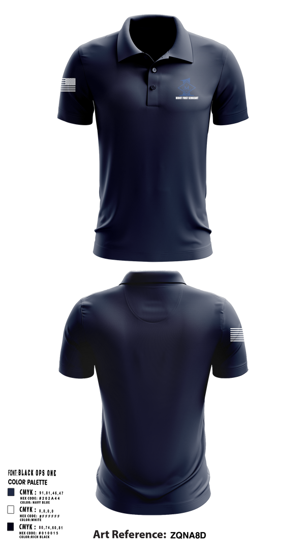 Minot First Sergeants Short Sleeve Performance Polo - 9