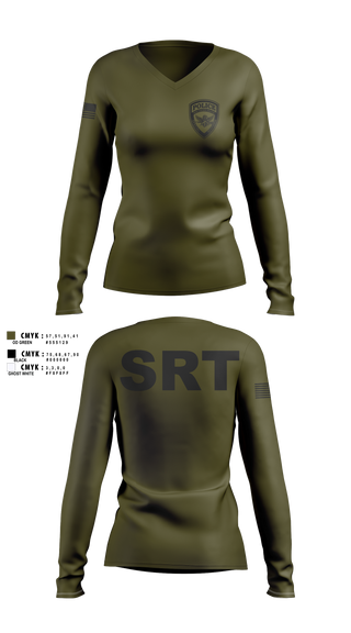 Southern Maine Special Response Team Women's Long Sleeve V-neck Shirt - 106