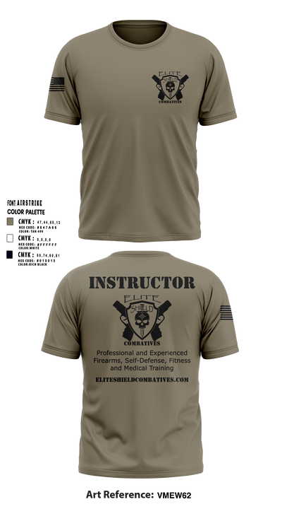 Elite Shield Combatives Short Sleeve Performance Shirt - 2 (For Instructors ONLY)