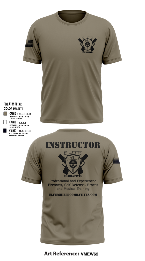 Elite Shield Combatives Short Sleeve Performance Shirt - 2 (For Instructors ONLY)