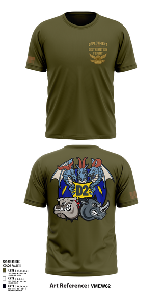 96 LRS D Flight Short Sleeve Performance Shirt - 2