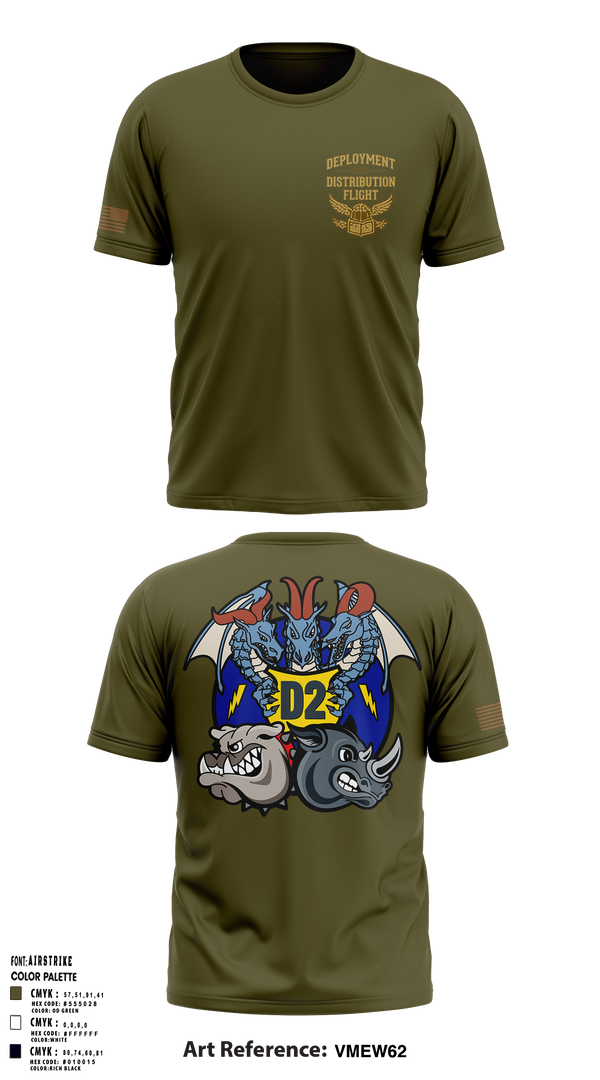 96 LRS D Flight Short Sleeve Performance Shirt - 2