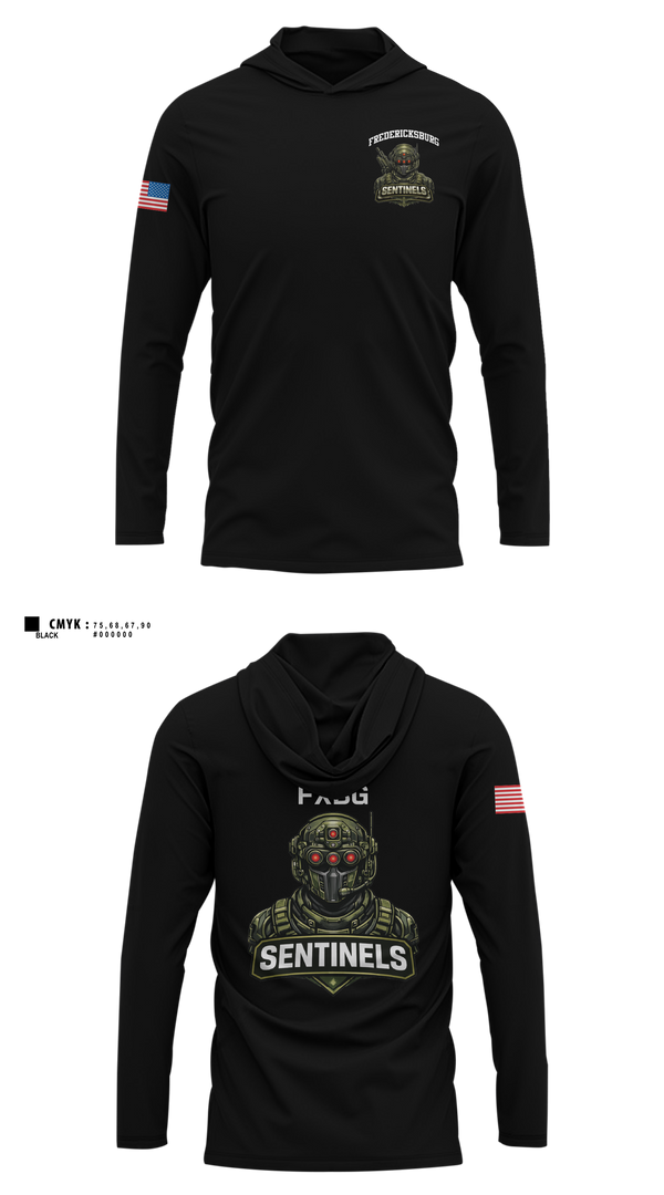 Long Sleeve Performance Shirt with hood, Fredericksburg Army Recruiting, Army, Teamtime, Team time, sublimation, custom sports apparel, team uniforms, spirit wear, spiritwear, sports uniforms, custom shirts, team store, custom team store, fundraiser sports, apparel fundraiser