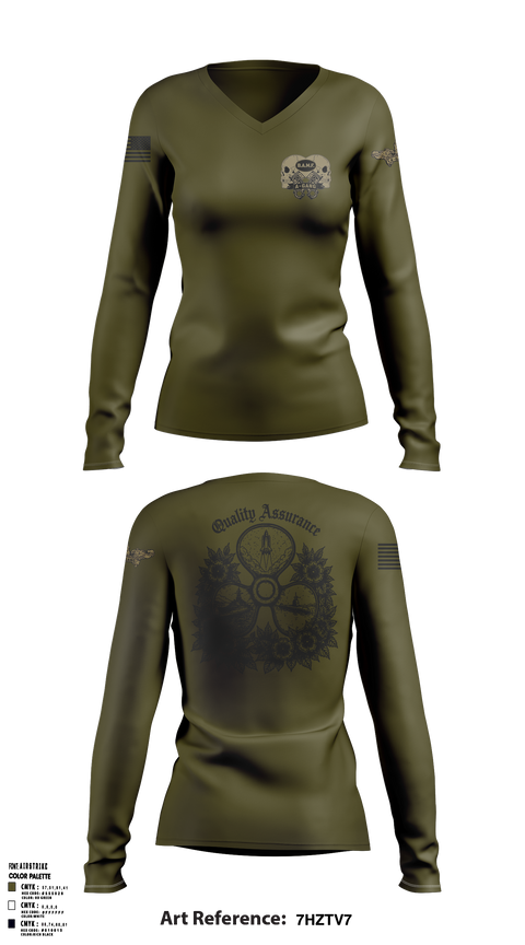 NSSF Women's Long Sleeve V-neck Shirt - 2