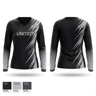 UNITED 53723575 Women's Long Sleeve V-neck Shirt - 1