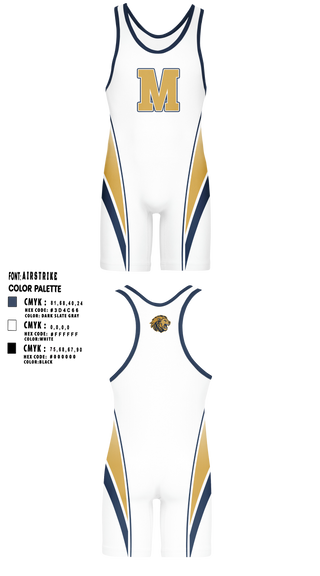 Meadowbrook Monarchs Wrestling Singlet - 7