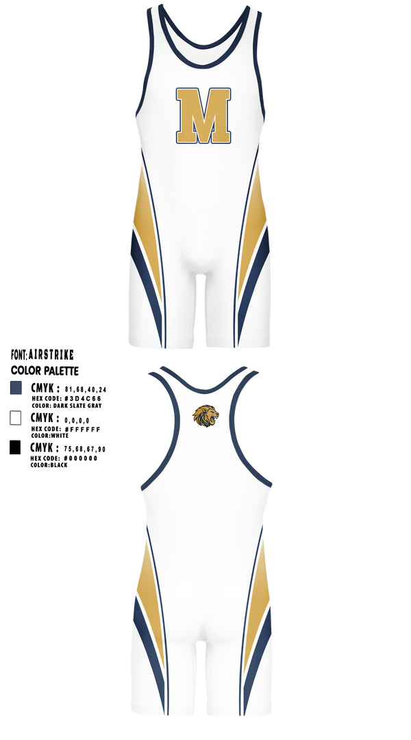 Meadowbrook Monarchs Wrestling Singlet - 7