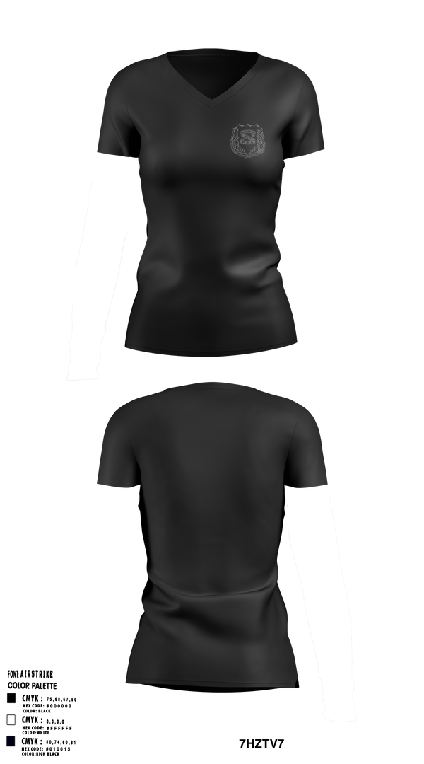 Readington Police Department Women's Short Sleeve V-neck Shirt - 5