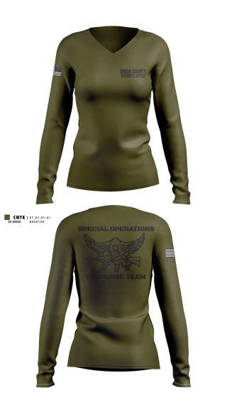 Obion County Sheriffs Office Women's Long Sleeve V-neck Shirt - 101