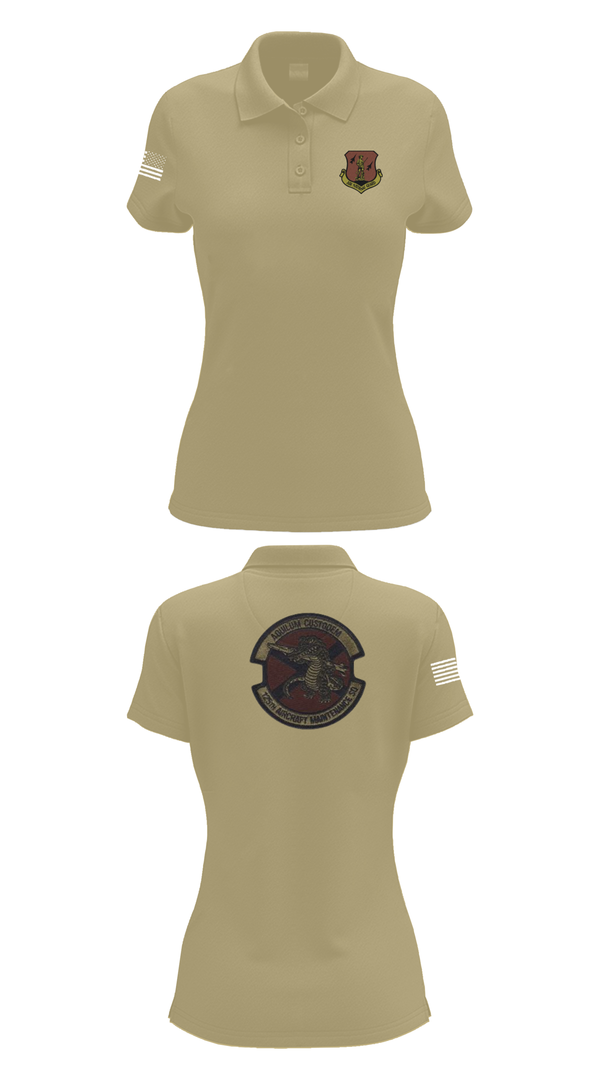 Womens Short Sleeve Performance Polo, 125th Tactical Aircraft Maintenance SQ, , Teamtime, Team time, sublimation, custom sports apparel, team uniforms, spirit wear, spiritwear, sports uniforms, custom shirts, team store, custom team store, fundraiser sports, apparel fundraiser