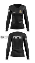 Greenbelt Police Department 4666153 Women's Long Sleeve V-neck Shirt - 2