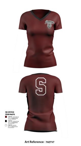 Womens Short Sleeve Vneck Shirt, Sobrato HS Bulldogs, , Teamtime, Team time, sublimation, custom sports apparel, team uniforms, spirit wear, spiritwear, sports uniforms, custom shirts, team store, custom team store, fundraiser sports, apparel fundraiser