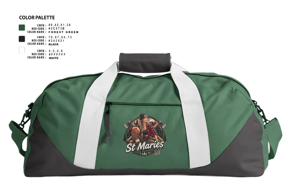 Duffle Bag, Lumberjacks, Women's Basketball, Teamtime, Team time, sublimation, custom sports apparel, team uniforms, spirit wear, spiritwear, sports uniforms, custom shirts, team store, custom team store, fundraiser sports, apparel fundraiser