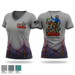 Womens Short Sleeve Vneck Shirt, VooDoo RESCUE, Fire Department, Teamtime, Team time, sublimation, custom sports apparel, team uniforms, spirit wear, spiritwear, sports uniforms, custom shirts, team store, custom team store, fundraiser sports, apparel fundraiser