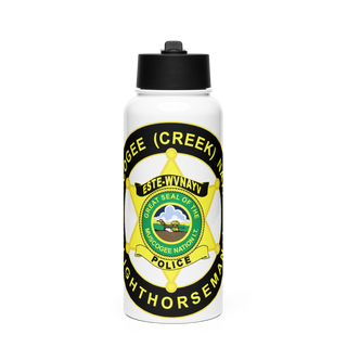 Muscogee Nation Special Operations 96454937 Stainless Steel Water Bottle with a Straw Lid