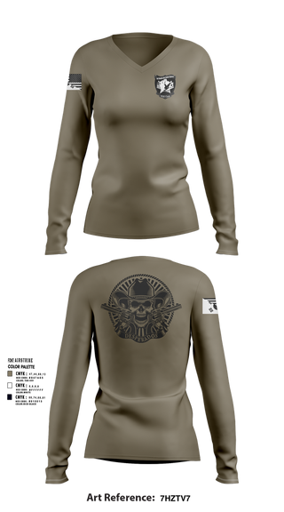 Womens Long Sleeve Vneck Shirt, Desperados, , Teamtime, Team time, sublimation, custom sports apparel, team uniforms, spirit wear, spiritwear, sports uniforms, custom shirts, team store, custom team store, fundraiser sports, apparel fundraiser