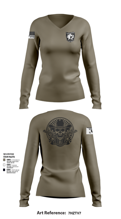 Desperados 24416506 Women's Long Sleeve V-neck Shirt - 106