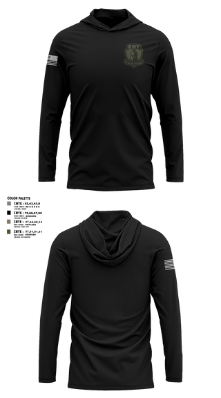 Long Sleeve Performance Shirt with hood, Sheboygan PD ERT, Police, Teamtime, Team time, sublimation, custom sports apparel, team uniforms, spirit wear, spiritwear, sports uniforms, custom shirts, team store, custom team store, fundraiser sports, apparel fundraiser