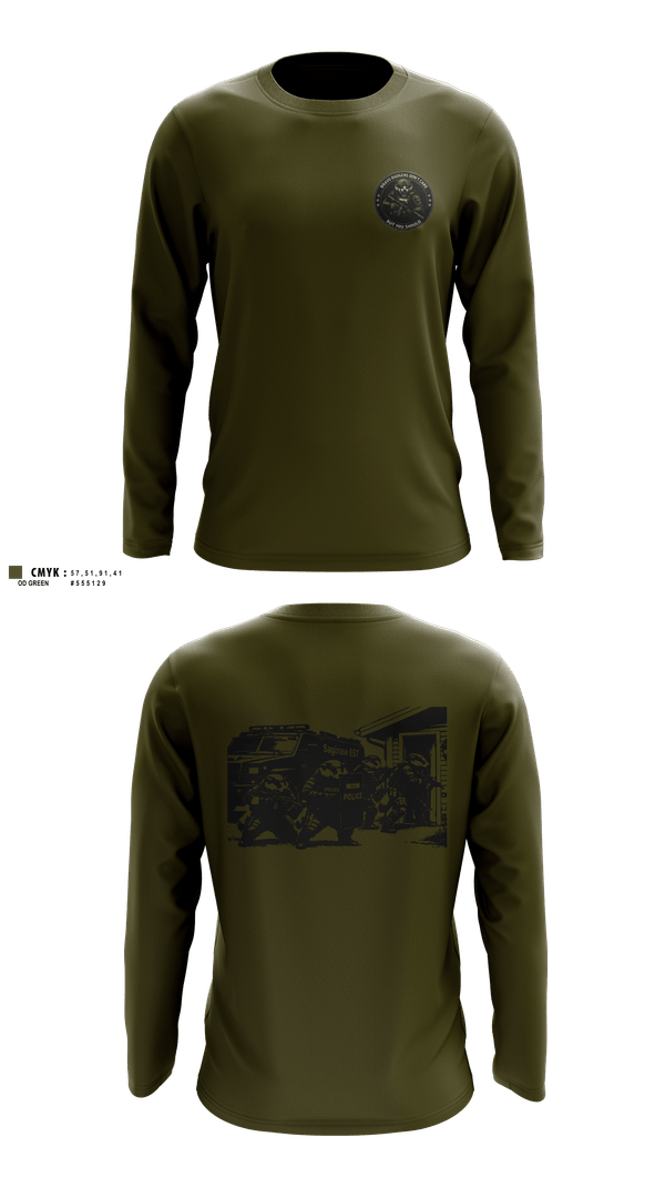 Long Sleeve Performance Shirt, Saginaw Police Emergency Services Team, Police, Teamtime, Team time, sublimation, custom sports apparel, team uniforms, spirit wear, spiritwear, sports uniforms, custom shirts, team store, custom team store, fundraiser sports, apparel fundraiser