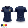 Roman Forest PD Women's Short Sleeve V-neck Shirt - 1