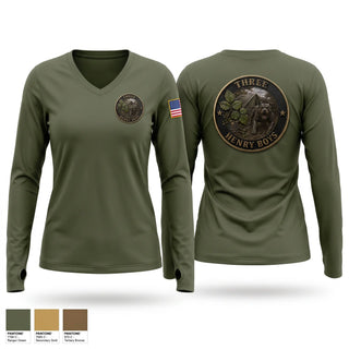 Womens Long Sleeve Vneck Shirt, HLU, Police, Teamtime, Team time, sublimation, custom sports apparel, team uniforms, spirit wear, spiritwear, sports uniforms, custom shirts, team store, custom team store, fundraiser sports, apparel fundraiser