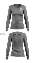 Erie County HMRT 65867746 Women's Long Sleeve V-neck Shirt - 21