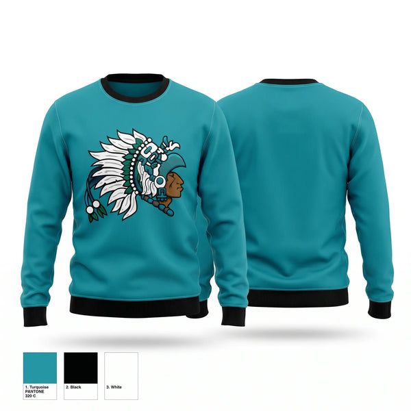 Crew Neck Sweatshirt, Mendota Aztecs, Track & Field, Teamtime, Team time, sublimation, custom sports apparel, team uniforms, spirit wear, spiritwear, sports uniforms, custom shirts, team store, custom team store, fundraiser sports, apparel fundraiser