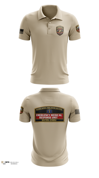 Short Sleeve Performance Polo, Sicangu Nation Tribal Defense Solutions Emergency Medical Response Unit (SNTDS‑EMRU), EMS/EMT, Teamtime, Team time, sublimation, custom sports apparel, team uniforms, spirit wear, spiritwear, sports uniforms, custom shirts, team store, custom team store, fundraiser sports, apparel fundraiser