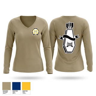 Womens Long Sleeve Vneck Shirt, 2-7 IN FIST, Army, Teamtime, Team time, sublimation, custom sports apparel, team uniforms, spirit wear, spiritwear, sports uniforms, custom shirts, team store, custom team store, fundraiser sports, apparel fundraiser