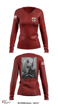 7455th MORU 95873552 Women's Long Sleeve V-neck Shirt - 103