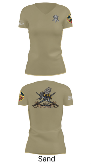 Womens Short Sleeve Vneck Shirt, Seabee, , Teamtime, Team time, sublimation, custom sports apparel, team uniforms, spirit wear, spiritwear, sports uniforms, custom shirts, team store, custom team store, fundraiser sports, apparel fundraiser