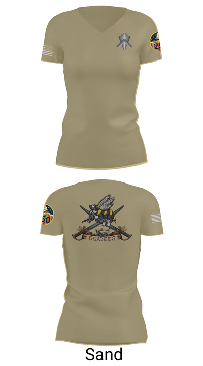 Seabee Women's Short Sleeve V-neck Shirt - 84