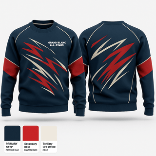 Crew Neck Sweatshirt, Grand Blanc All-Stars, Men's Basketball, Teamtime, Team time, sublimation, custom sports apparel, team uniforms, spirit wear, spiritwear, sports uniforms, custom shirts, team store, custom team store, fundraiser sports, apparel fundraiser