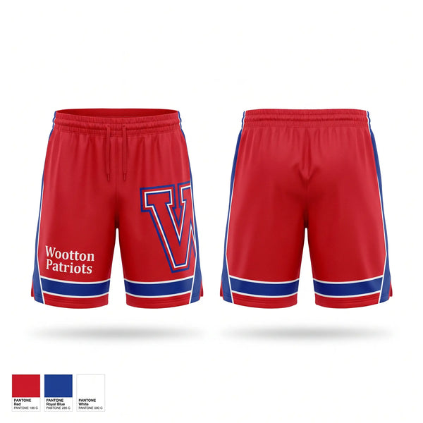 Athletic Shorts With Pockets, Wootton Patriots, Cheer, Teamtime, Team time, sublimation, custom sports apparel, team uniforms, spirit wear, spiritwear, sports uniforms, custom shirts, team store, custom team store, fundraiser sports, apparel fundraiser