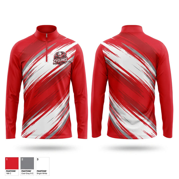 Quarter Zip Jacket, South Charleston Cyclones, Baseball, Teamtime, Team time, sublimation, custom sports apparel, team uniforms, spirit wear, spiritwear, sports uniforms, custom shirts, team store, custom team store, fundraiser sports, apparel fundraiser