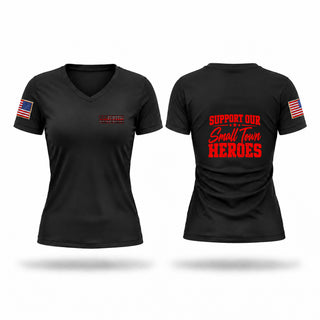 Womens Short Sleeve Vneck Shirt, Terlton Volunteer Fire Department, Fire Department, Teamtime, Team time, sublimation, custom sports apparel, team uniforms, spirit wear, spiritwear, sports uniforms, custom shirts, team store, custom team store, fundraiser sports, apparel fundraiser