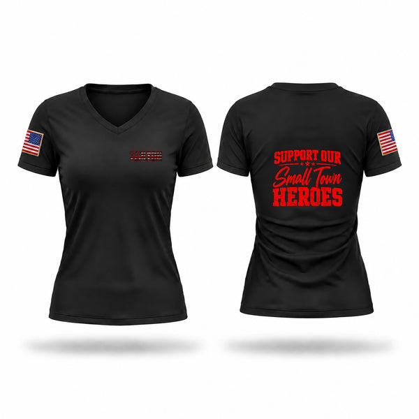 Womens Short Sleeve Vneck Shirt, Terlton Volunteer Fire Department, Fire Department, Teamtime, Team time, sublimation, custom sports apparel, team uniforms, spirit wear, spiritwear, sports uniforms, custom shirts, team store, custom team store, fundraiser sports, apparel fundraiser