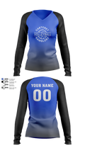 Carteret Ramblers Volleyball 93829974 Women's Long Sleeve V-neck Shirt - 1