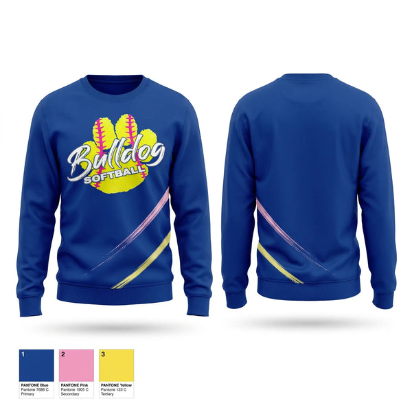 Crew Neck Sweatshirt, Bulldogs, Softball, Teamtime, Team time, sublimation, custom sports apparel, team uniforms, spirit wear, spiritwear, sports uniforms, custom shirts, team store, custom team store, fundraiser sports, apparel fundraiser