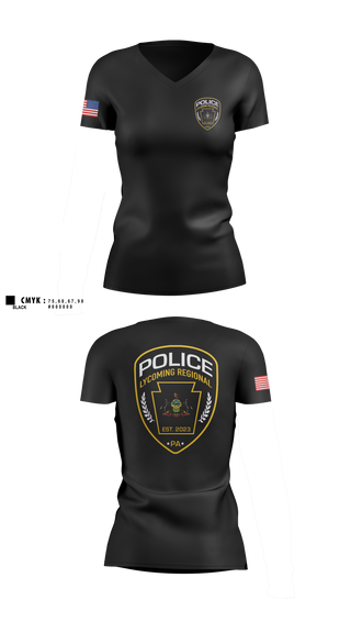 Womens Short Sleeve Vneck Shirt, Lycoming Regional Police Department, Police, Teamtime, Team time, sublimation, custom sports apparel, team uniforms, spirit wear, spiritwear, sports uniforms, custom shirts, team store, custom team store, fundraiser sports, apparel fundraiser