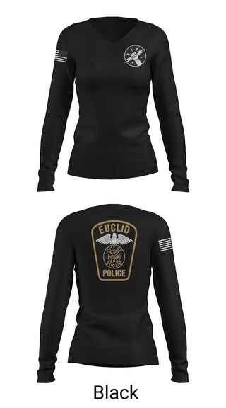 Womens Long Sleeve Vneck Shirt, Euclid Police Traffic Unit, Police, Teamtime, Team time, sublimation, custom sports apparel, team uniforms, spirit wear, spiritwear, sports uniforms, custom shirts, team store, custom team store, fundraiser sports, apparel fundraiser